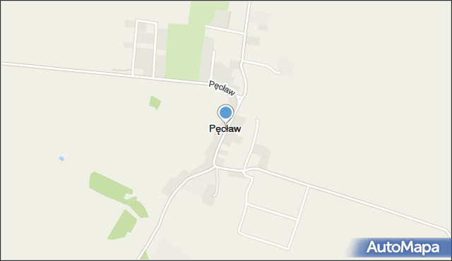 Pęcław powiat głogowski, Pęcław, mapa Pęcław powiat głogowski