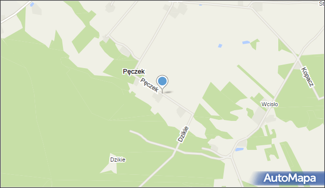 Pęczek, Pęczek, mapa Pęczek