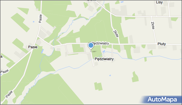 Pędziwiatry gmina Brąszewice, Pędziwiatry, mapa Pędziwiatry gmina Brąszewice