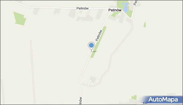 Pelinów gmina Promna, Pelinów, mapa Pelinów gmina Promna