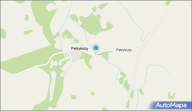 Petrykozy gmina Rymań, Petrykozy, mapa Petrykozy gmina Rymań