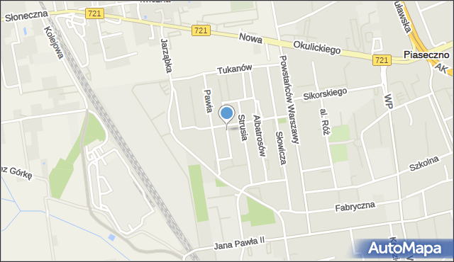 Piaseczno, Pelikanów, mapa Piaseczno