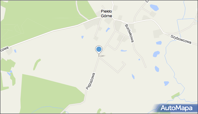 Piekło Górne, Pejzażowa, mapa Piekło Górne