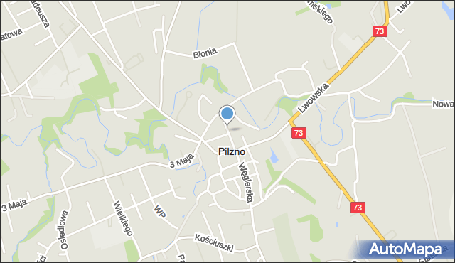 Pilzno, Petrycego, mapa Pilzno