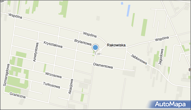 Rakowiska gmina Biała Podlaska, Perłowa, mapa Rakowiska gmina Biała Podlaska