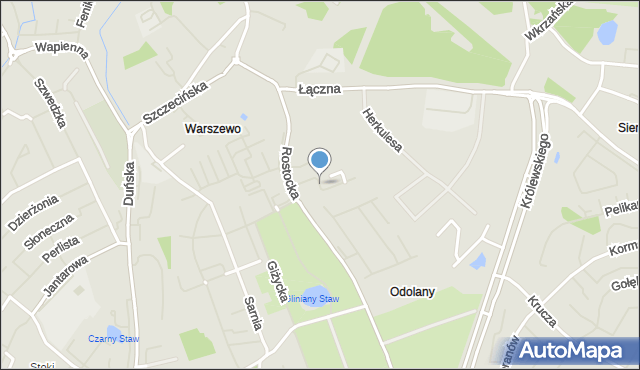 Szczecin, Perseusza, mapa Szczecina