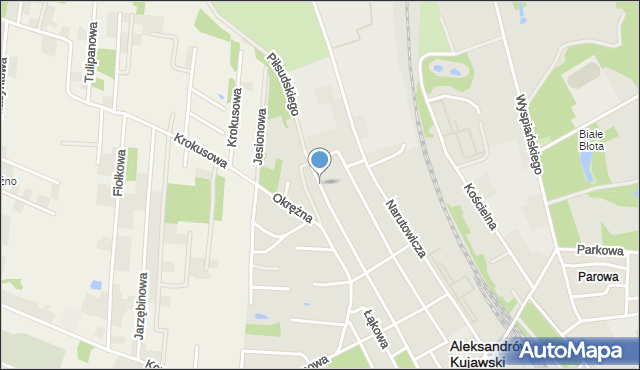 Aleksandrów Kujawski, Piłsudskiego Józefa, marsz., mapa Aleksandrów Kujawski