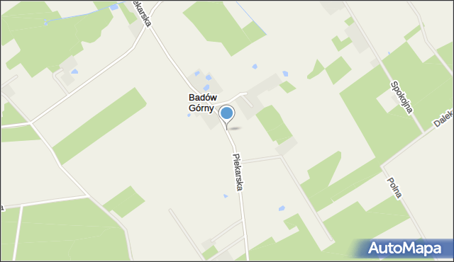 Badów Górny, Piekarska, mapa Badów Górny