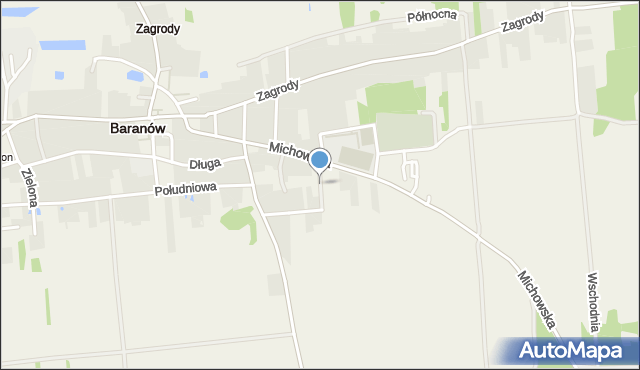 Baranów powiat puławski, Piaskowa, mapa Baranów powiat puławski