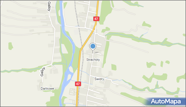 Biały Dunajec, Piłsudskiego Józefa, marsz., mapa Biały Dunajec