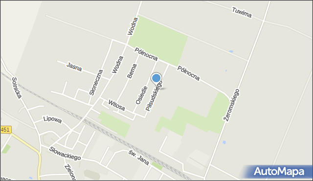 Bierutów, Piłsudskiego Józefa, marsz., mapa Bierutów