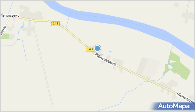 Biezdrowo, Pierwoszewo, mapa Biezdrowo