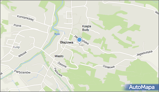 Błażowa, Piłsudskiego Józefa, marsz., mapa Błażowa