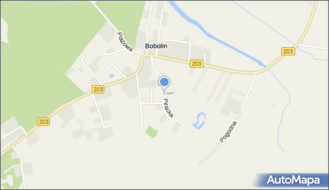 Bobolin gmina Darłowo, Piracka, mapa Bobolin gmina Darłowo