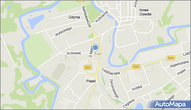 Brodnica, Piwna, mapa Brodnica