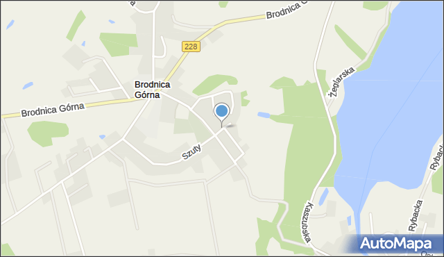 Brodnica Górna, Piaskowa, mapa Brodnica Górna