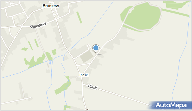 Brudzew powiat turecki, Piaski, mapa Brudzew powiat turecki