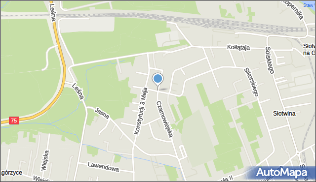 Brzesko, Piwna, mapa Brzesko