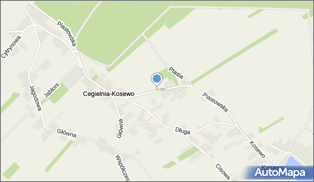 Cegielnia-Kosewo, Piastowska, mapa Cegielnia-Kosewo
