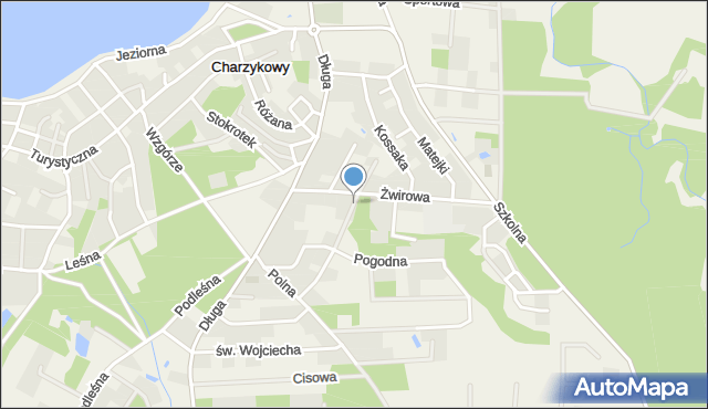 Charzykowy, Piaskowa, mapa Charzykowy