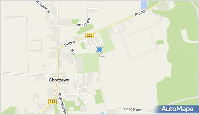 Choczewo, Piaskowa, mapa Choczewo