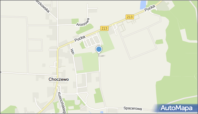 Choczewo, Piaskowa, mapa Choczewo