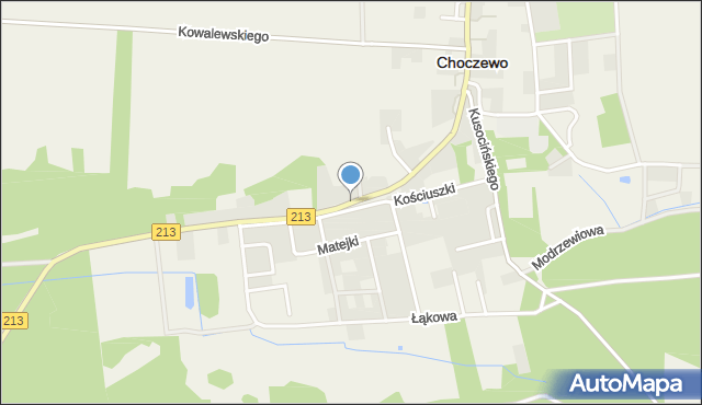 Choczewo, Pierwszych Osadników, mapa Choczewo