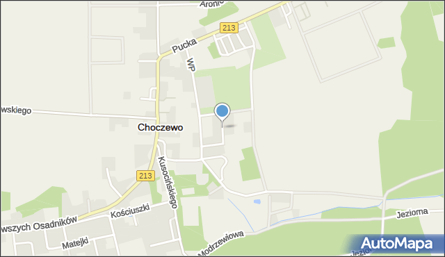 Choczewo, Piwna, mapa Choczewo