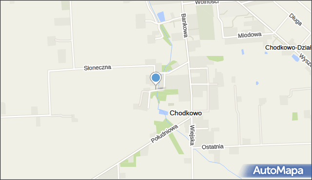 Chodkowo, Piastowa, mapa Chodkowo