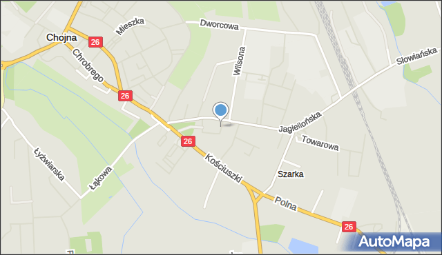 Chojna powiat gryfiński, Piastów, mapa Chojna powiat gryfiński