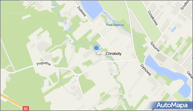 Chroboty, Pięciu Stawów, mapa Chroboty