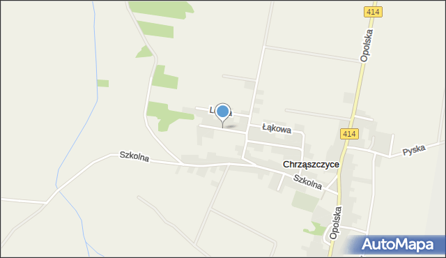 Chrząszczyce, Piaskowa, mapa Chrząszczyce