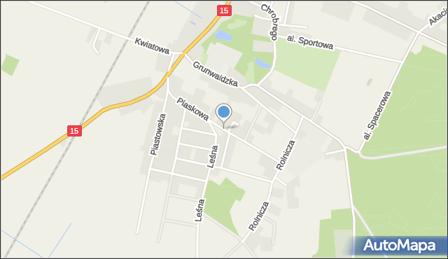 Cieszków, Piaskowa, mapa Cieszków