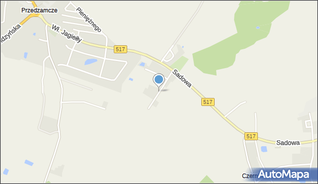 Czernin gmina Sztum, Pieniężnego, mapa Czernin gmina Sztum