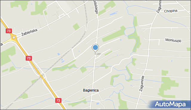 Dąbrowa Tarnowska, Piłsudskiego Józefa, marsz., mapa Dąbrowa Tarnowska