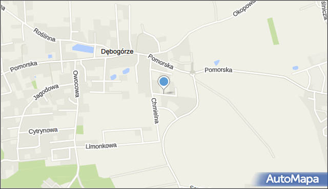 Dębogórze, Piwna, mapa Dębogórze