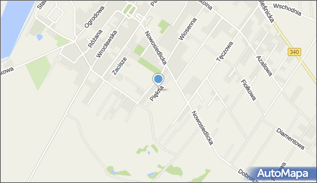 Dobroszyce, Piękna, mapa Dobroszyce