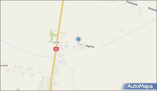 Gaszyn, Piękna, mapa Gaszyn