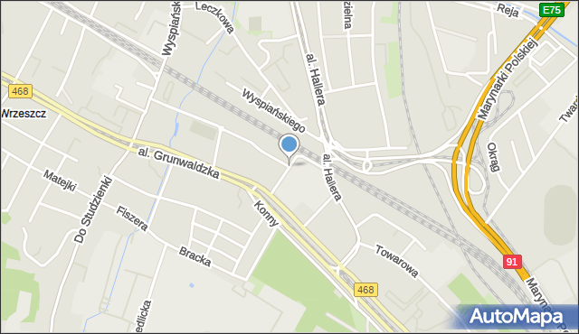 Gdańsk, Piramowicza Grzegorza, mapa Gdańska