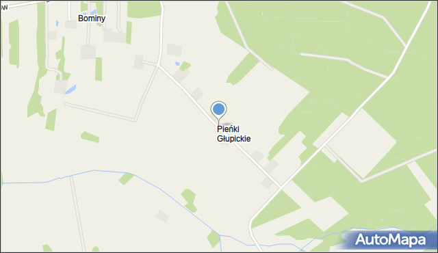 Głupice, Pieńki Głupickie, mapa Głupice