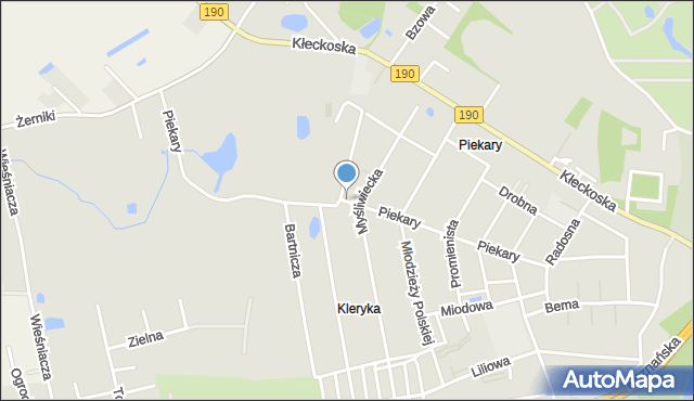 Gniezno, Piekary, mapa Gniezna