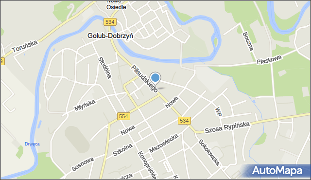 Golub-Dobrzyń, Piłsudskiego Józefa, marsz., mapa Golub-Dobrzyń
