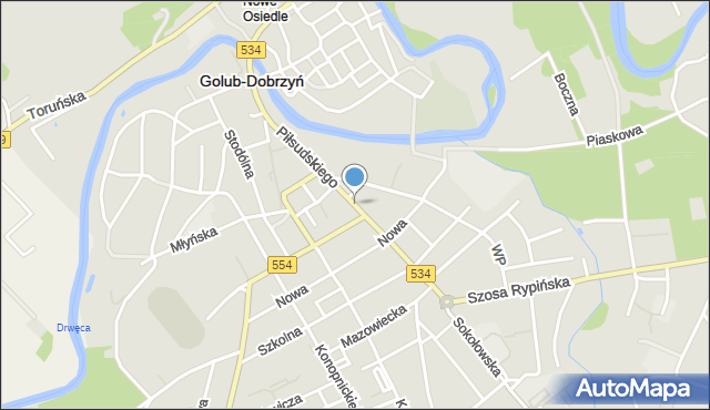 Golub-Dobrzyń, Piłsudskiego Józefa, marsz., mapa Golub-Dobrzyń