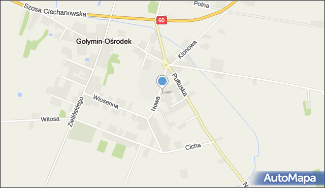 Gołymin-Ośrodek, Pilitowskiego St., ks., mapa Gołymin-Ośrodek