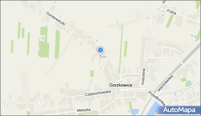 Gorzkowice, Piotrkowska, mapa Gorzkowice