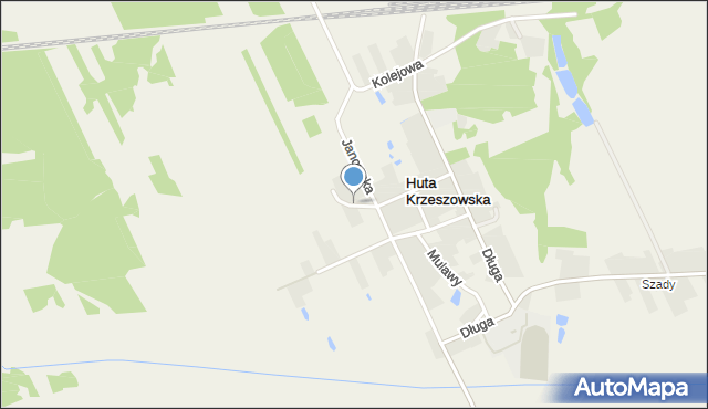 Huta Krzeszowska, Piaskowa, mapa Huta Krzeszowska