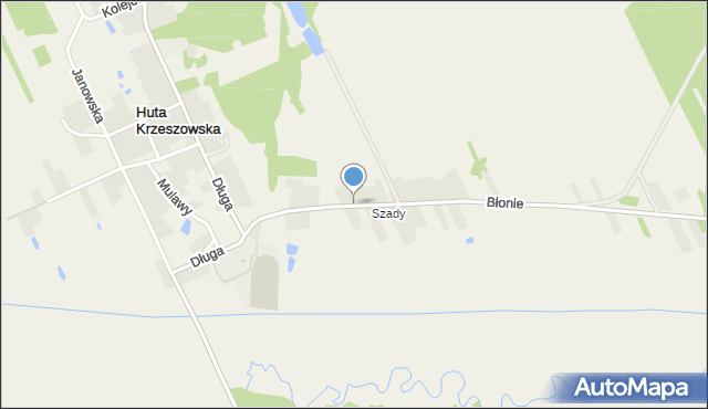 Huta Krzeszowska, Pintala, mapa Huta Krzeszowska