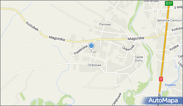 Jabłonka powiat nowotarski, Pilcha Andrzeja, mapa Jabłonka powiat nowotarski