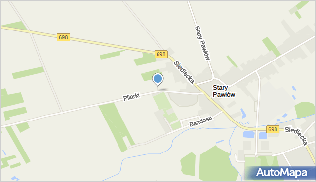 Janów Podlaski, Pilarki, mapa Janów Podlaski