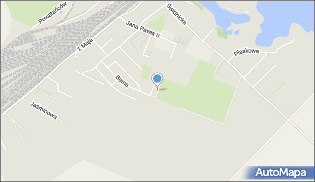 Jaworzyna Śląska, Pileckiego Witolda, rtm., mapa Jaworzyna Śląska